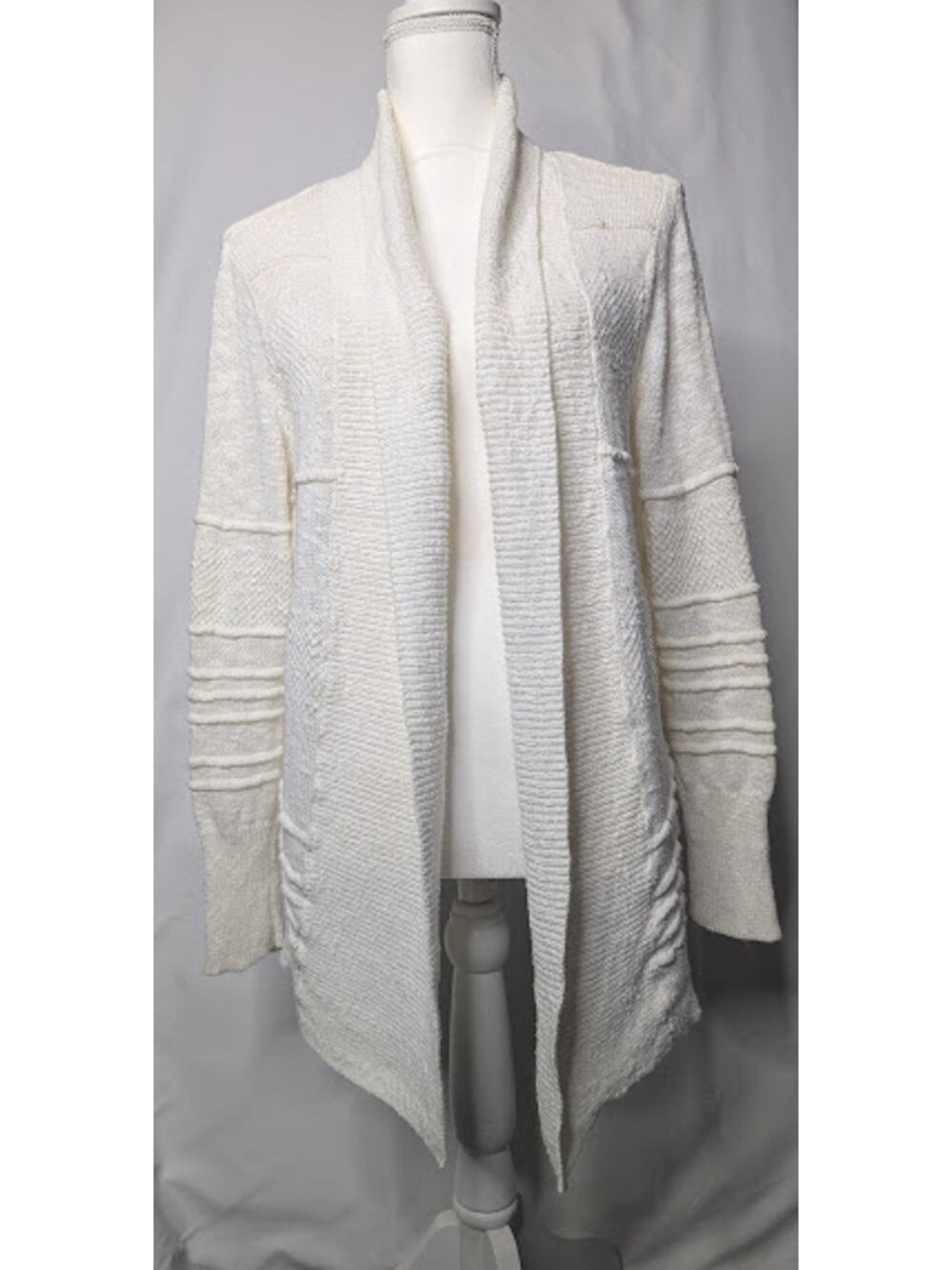 ROXY white Cardigan Small BohoChic Minimalist Cottagecore light academia